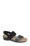 Munro Pisces Sandal In Blue Nubuck Leather
