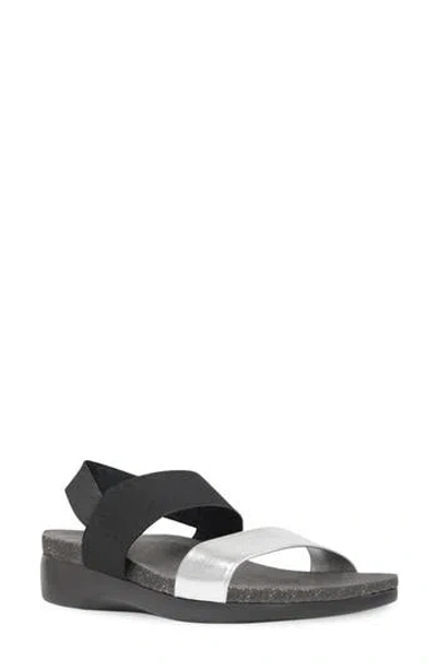 Munro Pisces Sandal In Silver/black