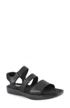 Munro Shay M431681-001 Sandals Women's 9 Black Leather Adjustable Strap Khd1978