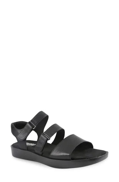 Munro Shay M431681-001 Sandals Women's 9 Black Leather Adjustable Strap Khd1978