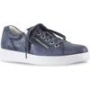 Munro Tilly Sneaker In Light Blue Leather