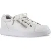 Munro Tilly Sneaker In White Leather