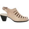 Munro Women's Abby Nubuck Ankle Strap Heel Sandals In Taupe In Neutral