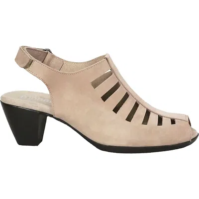 Munro Women's Abby Nubuck Ankle Strap Heel Sandals In Taupe In Neutral