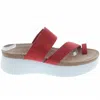 Munro Women's Aries Sandals In Coral Fabric In Red