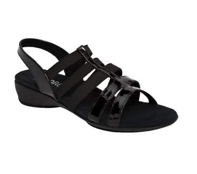 Munro Women's Bev Patent Combo Sandal In Black