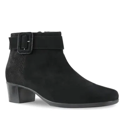 Munro Women's Callie Ankle Booties In Black Suede