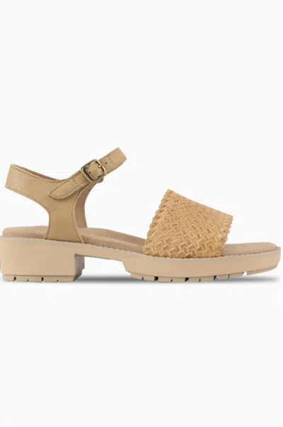 Munro Women's Conner Ankle Strap Platform Sandal In Natural Woven Combo In Multi
