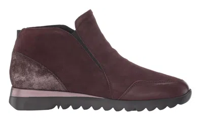 Munro Women's Danika Ankle Bootie In Wine Suede In Burgundy