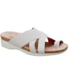 Munro Women's Delphi Sandal In Grey Elastic In Multi