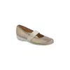 Munro Women's Fran Flats In Grey Gold Fabric In Multi