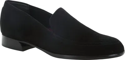 Munro Women's Harrison Loafer In Black Suede