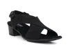 Munro Womens Criss-cross Faux Leather Slingback Heels In Black