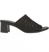 Munro Women's Jules Nubuck Sandal In Black Nubuck