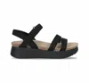 Munro Women's Juniper Sandal In Black Nubuck In Multi