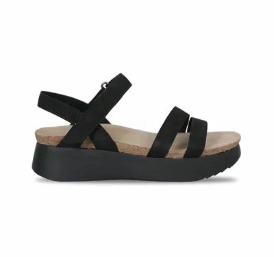 Munro Women's Juniper Sandal In Black Nubuck In Multi
