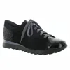 Munro Women's Kellee Sneaker In Black Patent/suede
