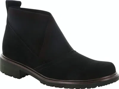 Munro Women's Kinston Booties In Black Nubuck In Animal Print