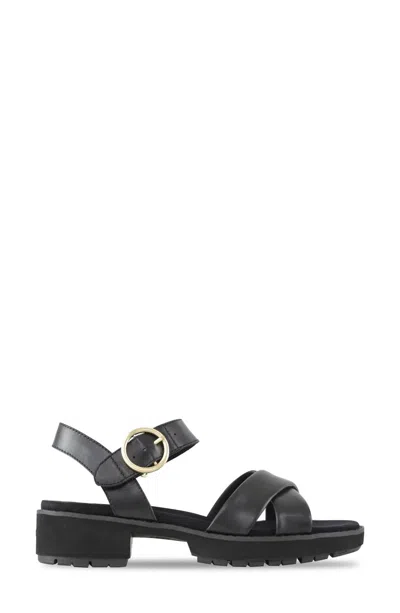 Munro Women's Knox Sandal In Black Leather