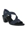Munro Women's Lucia Heel Sandal In Navy Nubuck