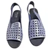 Munro Women's Mickee Sling Back Sandals In Blue Metallic In Silver