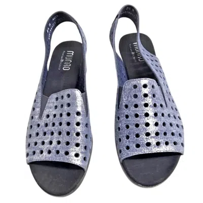 Munro Women's Mickee Sling Back Sandals In Blue Metallic