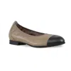 Munro Women's Mila Ballet Flats In Woodsmoke Combo