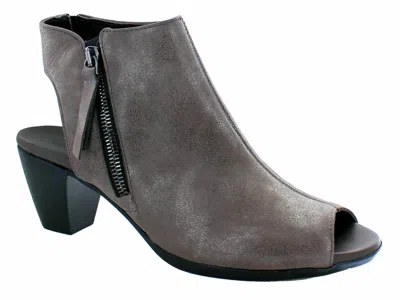Munro Women's Nakita Peep Toe Bootie In Pewter In Gray
