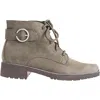 Munro Women's Nubuck Ankle Boot In Green In Gray