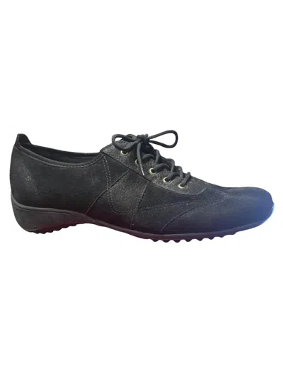 Munro Women's Pace Shoe In Black Suede/black Nubuck In Multi