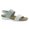 Munro Women's Pisces Elastic Sandal In White / Grey In Multi