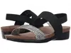 Munro Women's Pisces Fabric Sandal In White Black In Black