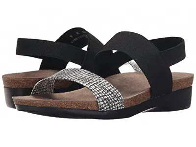 Munro Women's Pisces Fabric Sandal In White Black