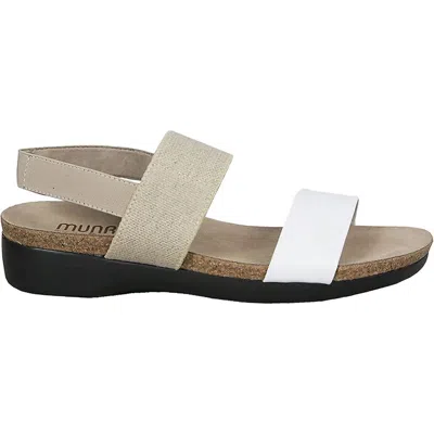 Munro Women's Pisces Sandals In White/natural Leather In Neutral