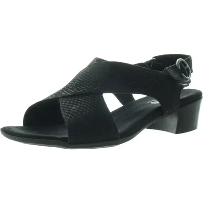Munro Womens Criss-cross Faux Leather Slingback Heels In Multi