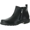 Munro Womens Double Zipper Ankle Boots In Black
