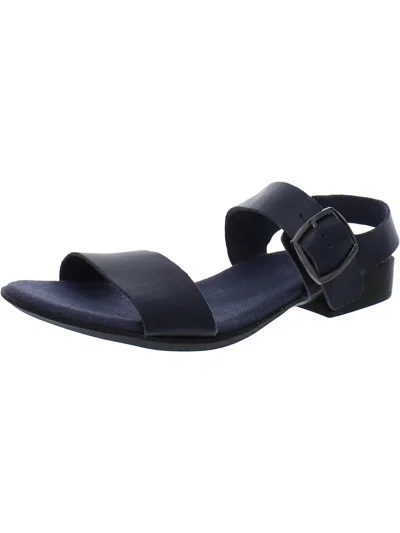 Munro Womens Leather Slingback Sandals In Blue Leather
