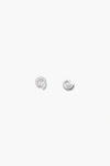 Muns Espiral Swirl Stud Earrings In Silver