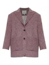 Munthe Aketta Houndstooth Jacket In Red