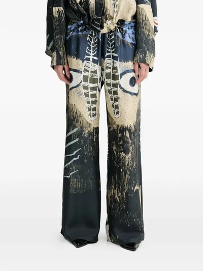 Munthe Arum Print Wide-leg Trousers In Multi