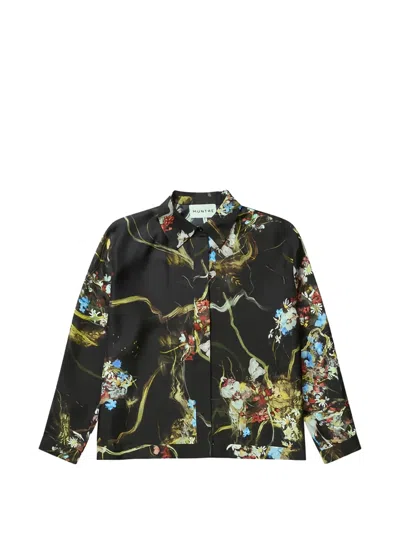 Munthe Aseia Floral-print Silk Shirt In Animal Print