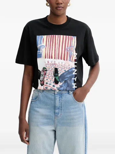 Munthe Ballon Graphic-print T-shirt In Black