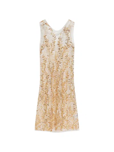 Munthe Barika Embellished Midi Dress In Gold