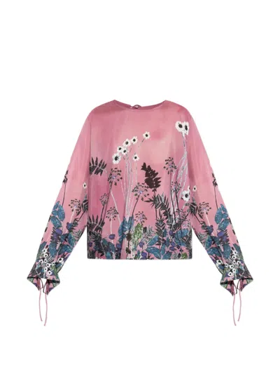 Munthe Basilia Floral-print Blouse In Pink