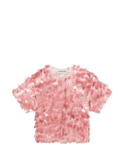 Munthe Belmira Sequin-embellished Top In Pink