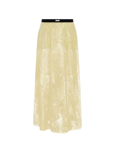 Munthe Beverly Floral-lace Maxi Skirt In Neutral