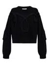 Munthe Braided Cable-knit Sweater In Black