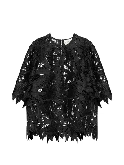 Munthe Bubble Lace Blouse In Black