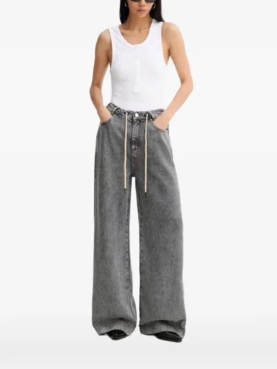 Munthe Buttoned Ribbed Top In White