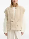 Munthe Cable-knit Lace-up Sweater In Neutral